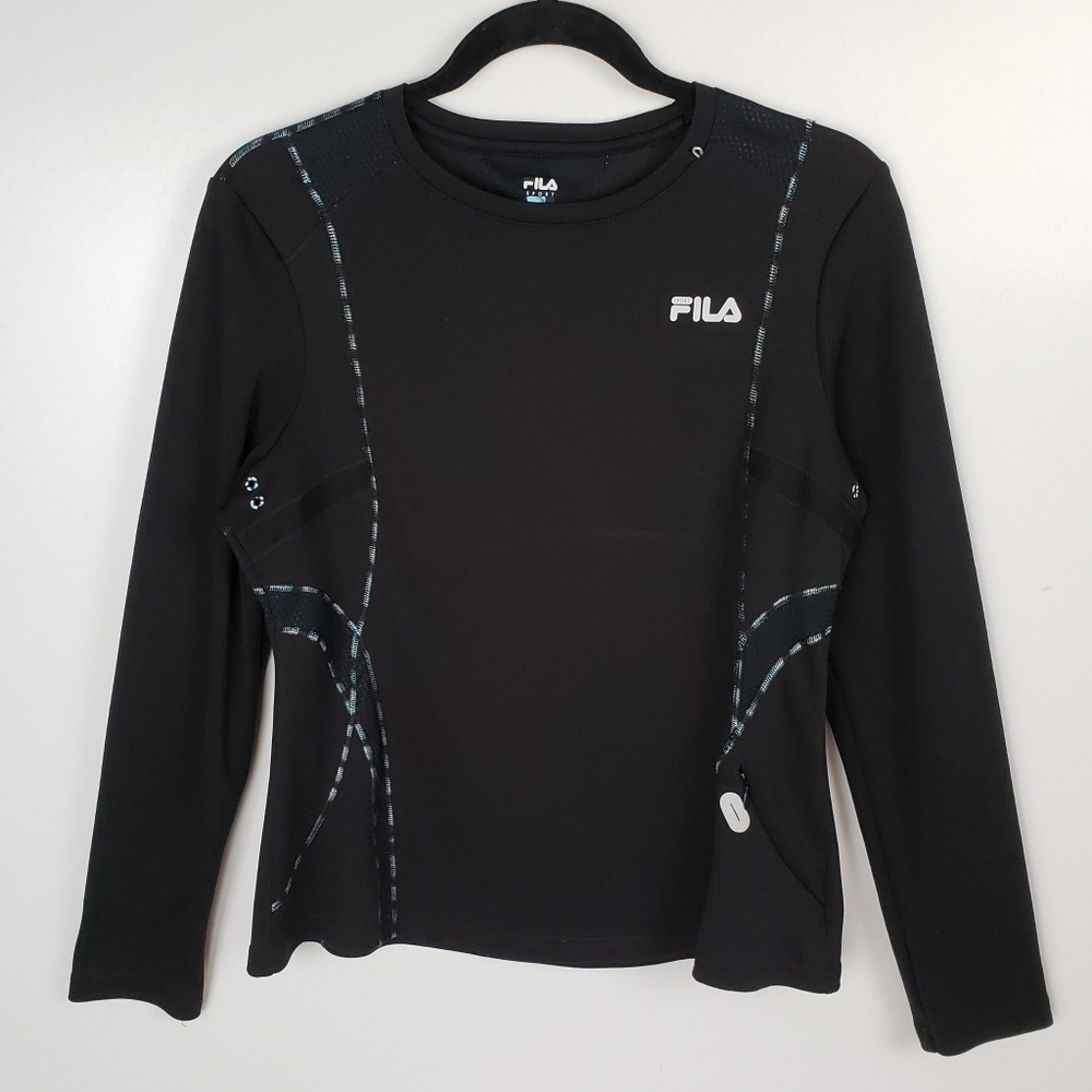 FILA Running Long Sleeve Running Shirt L Black